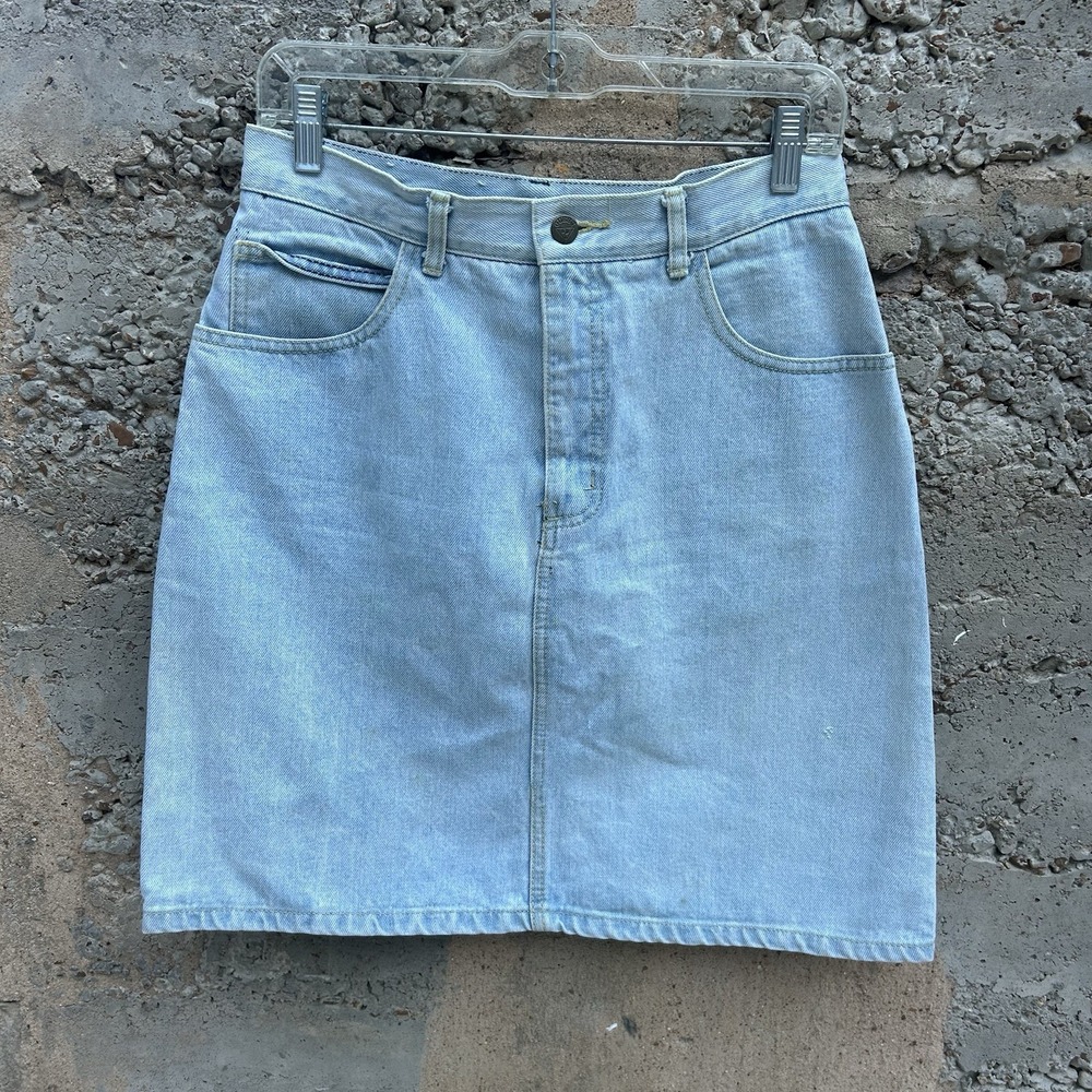 Y2K Georges Marciano Guess Skirt Womens 32 Faded Light VTG Denim Goth Grunge